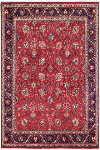 Traditional handmade Persian vintage distressed Red Purple Hand Knotted RECTANGLE 100% WOOL area rug 10X13