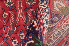 Traditional handmade Persian vintage distressed Red Purple Hand Knotted RECTANGLE 100% WOOL area rug 10X13