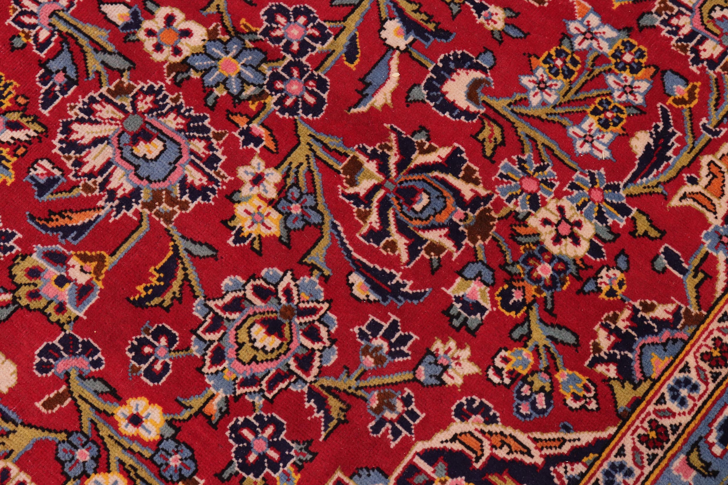 handmade Traditional Kashan Red Purple Hand Knotted RECTANGLE 100% WOOL area rug 10 x 13