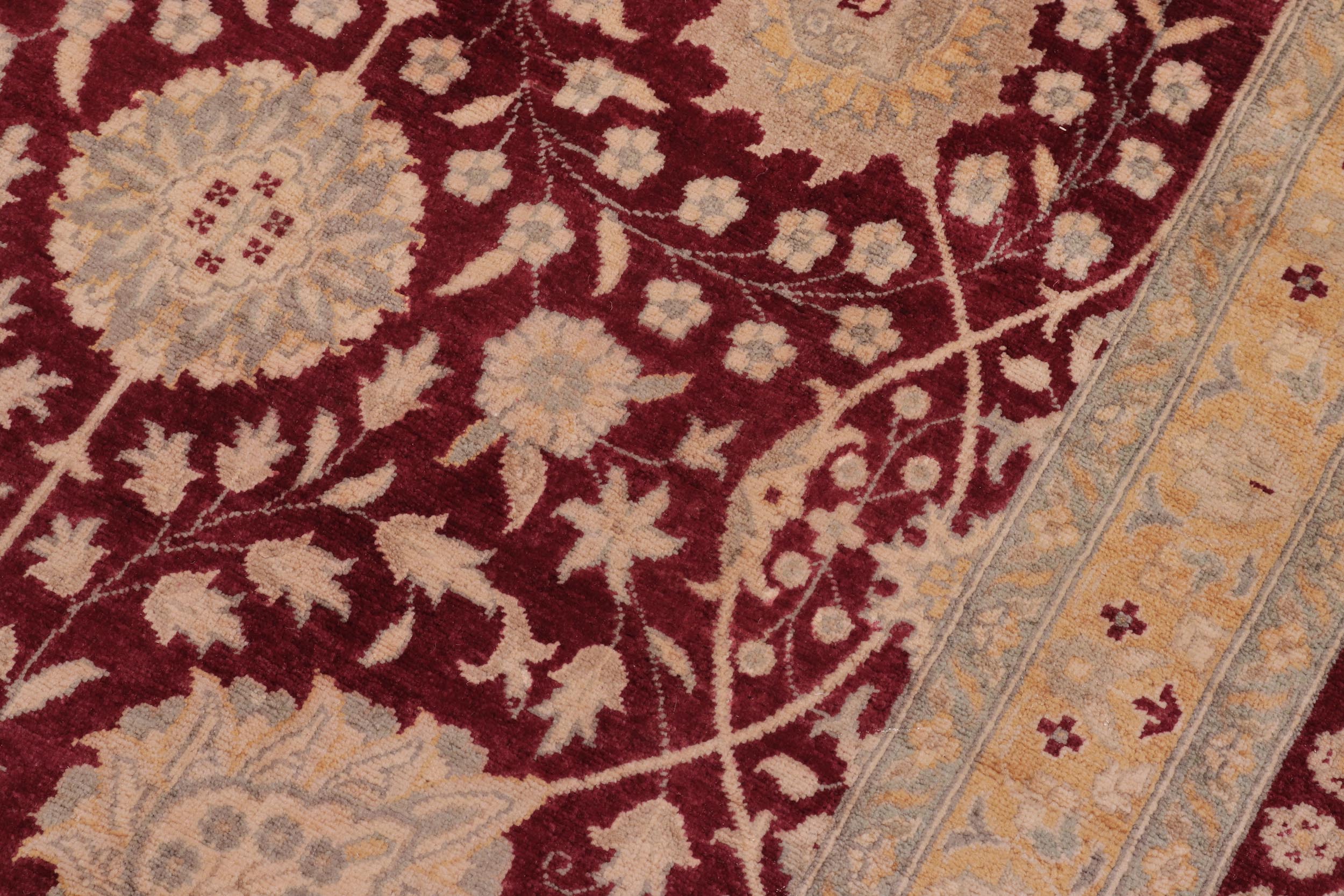 handmade Transitional Design Drk. Red Drk. Red Hand Knotted RECTANGLE 100% WOOL area rug 10' x 14'