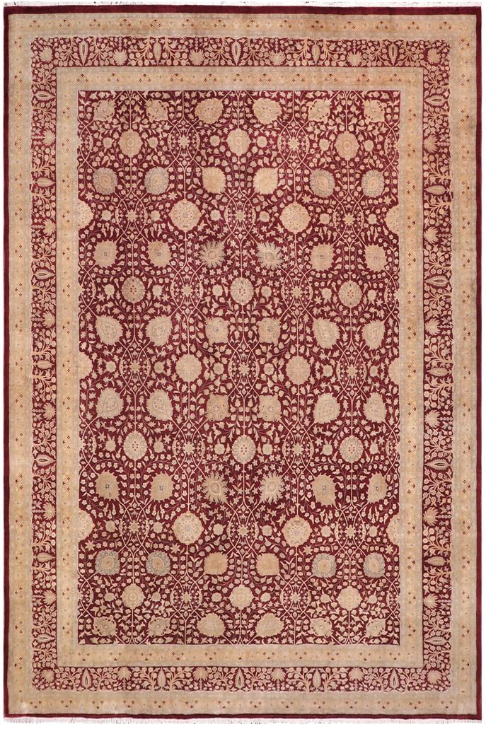 handmade Traditional Design Drk. Red Drk. Red Hand Knotted RECTANGLE 100% WOOL area rug 10'X14'