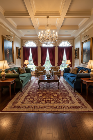 Turkish Knotted Istanbul Effie Drk. Red/Drk. Red Wool Rug - 10'1''X14'3''