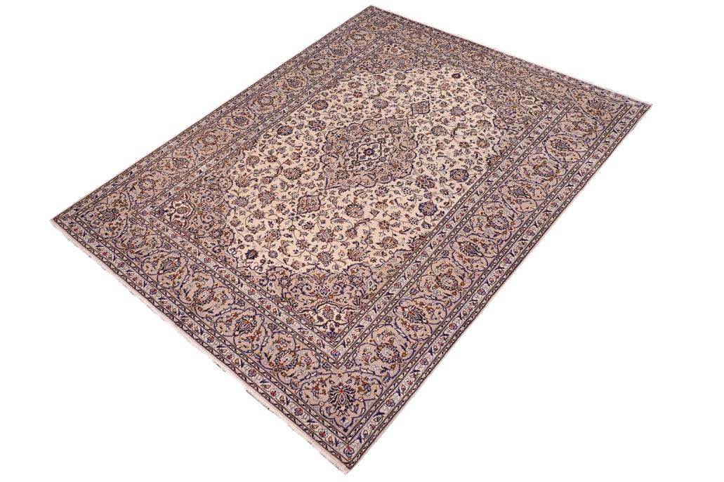 handmade Traditional Nahin Beige Tan Hand Knotted RECTANGLE 100% Wool Pile area rug 8x12