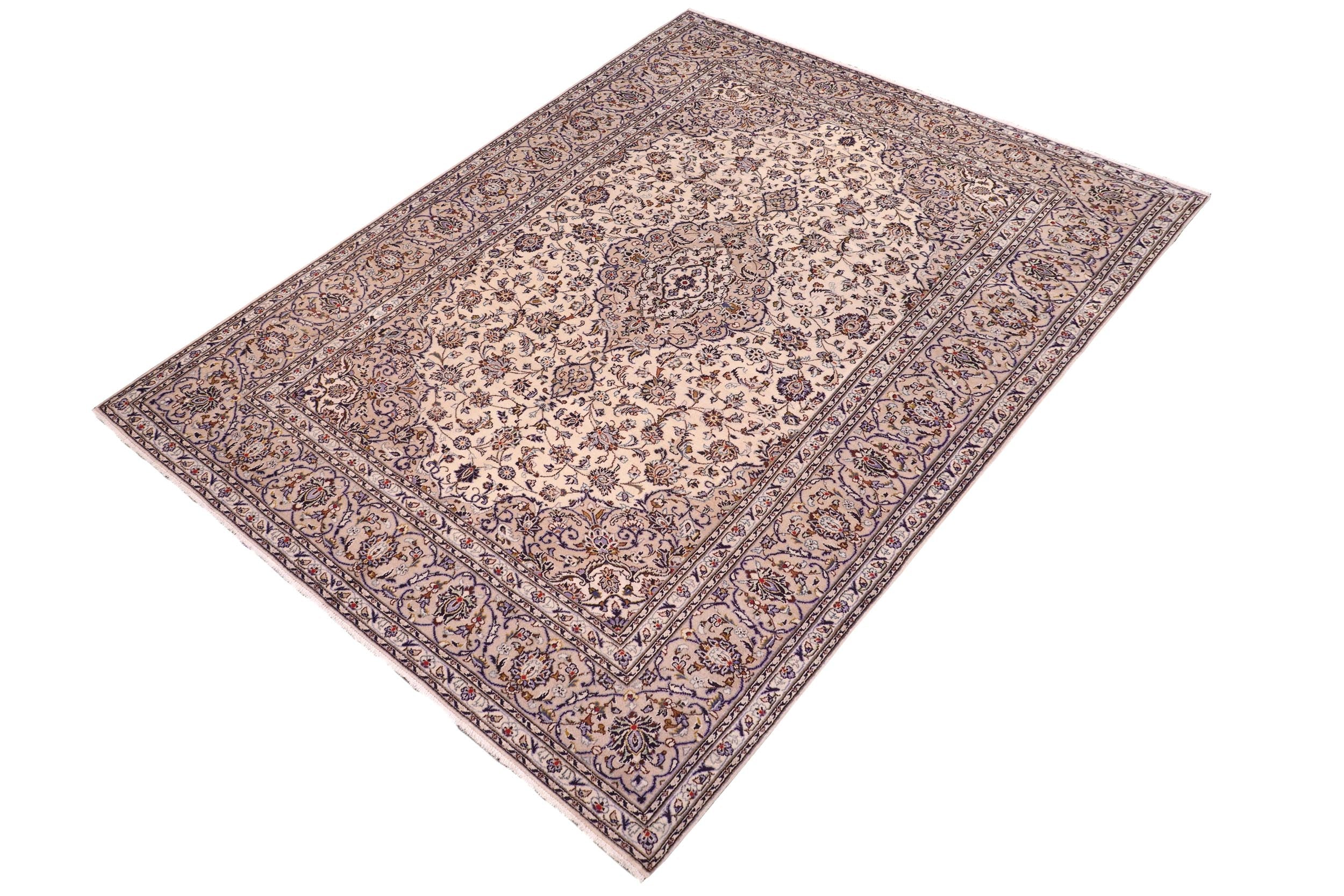 handmade Traditional Nahin Beige Tan Hand Knotted RECTANGLE 100% WOOL area rug 8 x 12