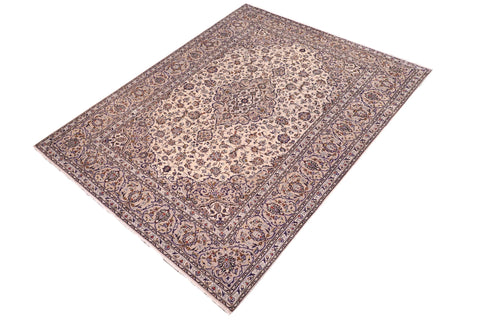 handmade Traditional Nahin Beige Tan Hand Knotted RECTANGLE 100% WOOL area rug 8 x 12
