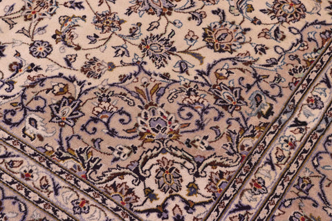 handmade Traditional Nahin Beige Tan Hand Knotted RECTANGLE 100% WOOL area rug 8 x 12