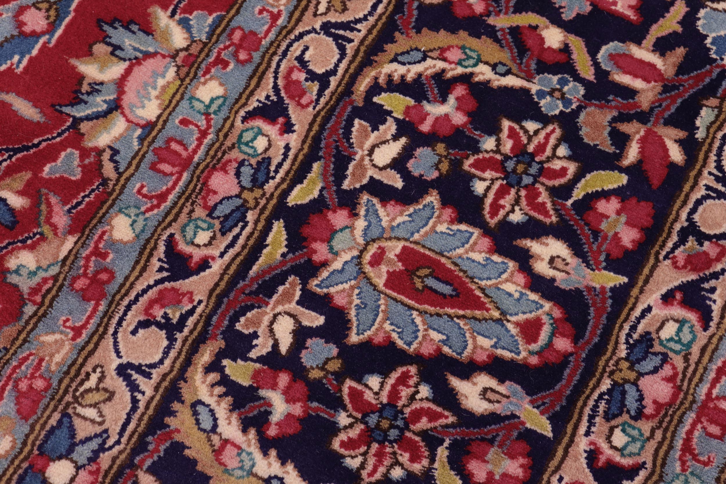 handmade Traditional Tabriz Red Blue Hand Knotted RECTANGLE 100% WOOL area rug 10 x 13