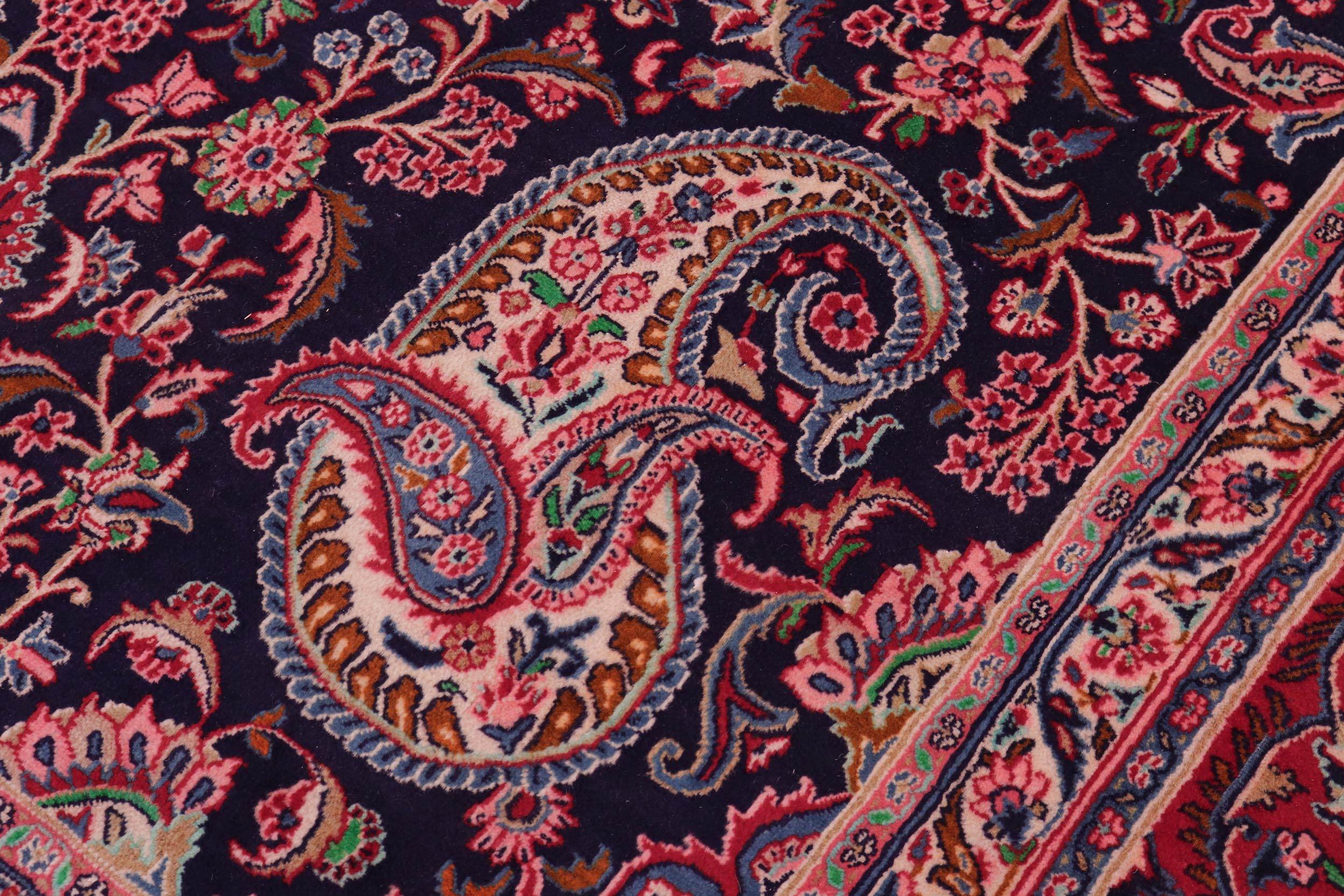 handmade Traditional Tabriz Blue Red Hand Knotted RECTANGLE 100% WOOL area rug 10 x 13