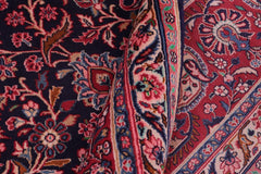 handmade Traditional Tabriz Blue Red Hand Knotted RECTANGLE 100% Wool Pile area rug 10x13