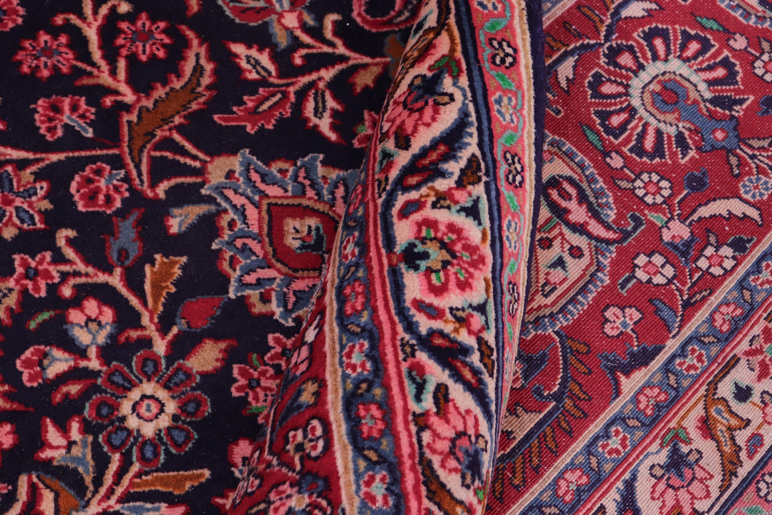 handmade Traditional Tabriz Blue Red Hand Knotted RECTANGLE 100% WOOL area rug 10 x 13