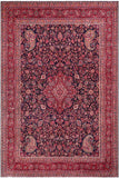handmade Traditional Tabriz Blue Red Hand Knotted RECTANGLE 100% Wool Pile area rug 10x13