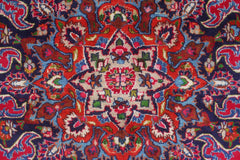 handmade Traditional Kashan Red Blue Hand Knotted RECTANGLE 100% Wool Pile area rug 10x13