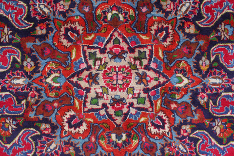handmade Traditional Kashan Red Blue Hand Knotted RECTANGLE 100% WOOL area rug 10 x 13