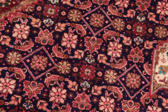 handmade Traditional Tabriz Mahi Blue Red Hand Knotted RECTANGLE 100% Wool Pile area rug 10x13