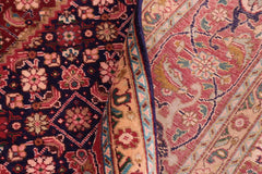 handmade Traditional Tabriz Mahi Blue Red Hand Knotted RECTANGLE 100% Wool Pile area rug 10x13