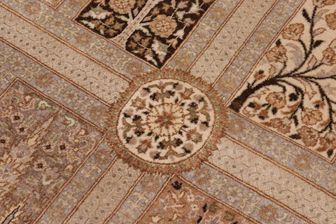 handmade Traditional Design Multi Lt. Gray Hand Knotted RECTANGLE 100% WOOL area rug 10'X14'