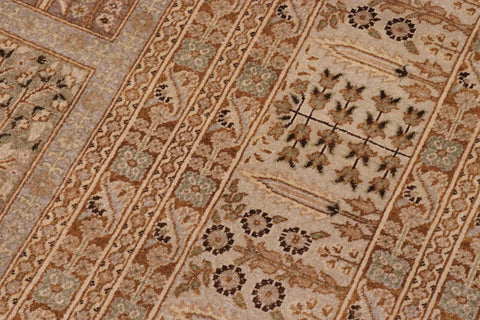 handmade Traditional Design Multi Lt. Gray Hand Knotted RECTANGLE 100% WOOL area rug 10'X14'