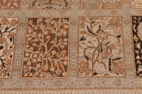 handmade Traditional Design Multi Lt. Gray Hand Knotted RECTANGLE 100% WOOL area rug 10'X14'