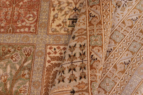 handmade Transitional Design Multi Lt. Gray Hand Knotted RECTANGLE 100% WOOL area rug 10' x 14'