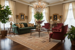 Turkish Knotted Istanbul Trina Multi/Gray Wool Rug - 10'1''X13'9''