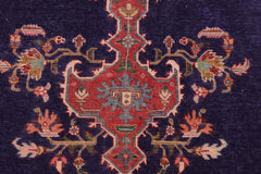 Traditional handmade Persian vintage distressed Blue Red Hand Knotted RECTANGLE 100% WOOL area rug 10X13