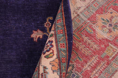 Traditional handmade Persian vintage distressed Blue Red Hand Knotted RECTANGLE 100% WOOL area rug 10X13