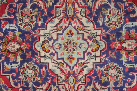 handmade Traditional Kashan Red Blue Hand Knotted RECTANGLE 100% Wool Pile area rug 10x15