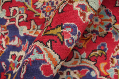 handmade Traditional Kashan Red Blue Hand Knotted RECTANGLE 100% Wool Pile area rug 10x15