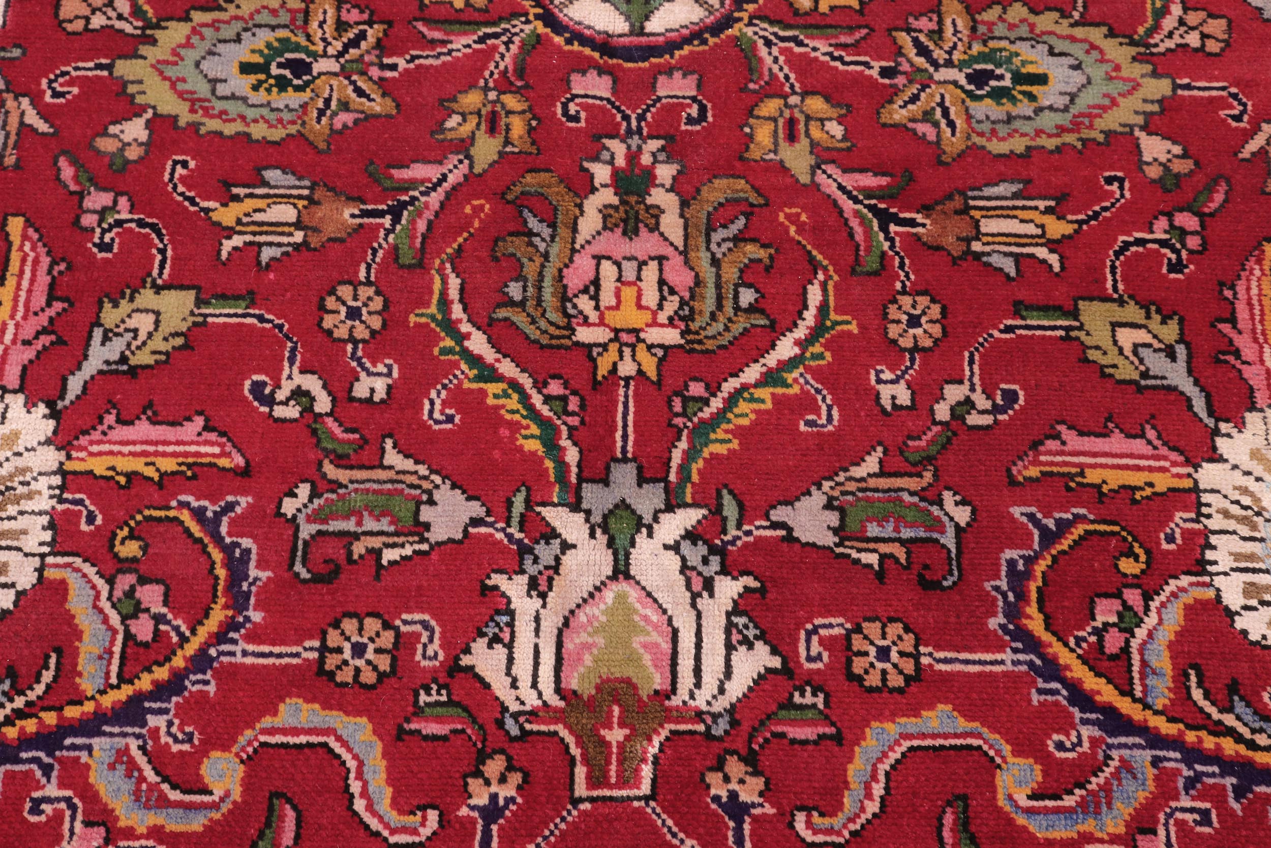 handmade Traditional Tabriz Red Purple Hand Knotted RECTANGLE 100% WOOL area rug 8 x 11