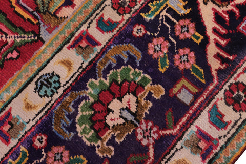 handmade Traditional Tabriz Red Purple Hand Knotted RECTANGLE 100% WOOL area rug 8 x 11