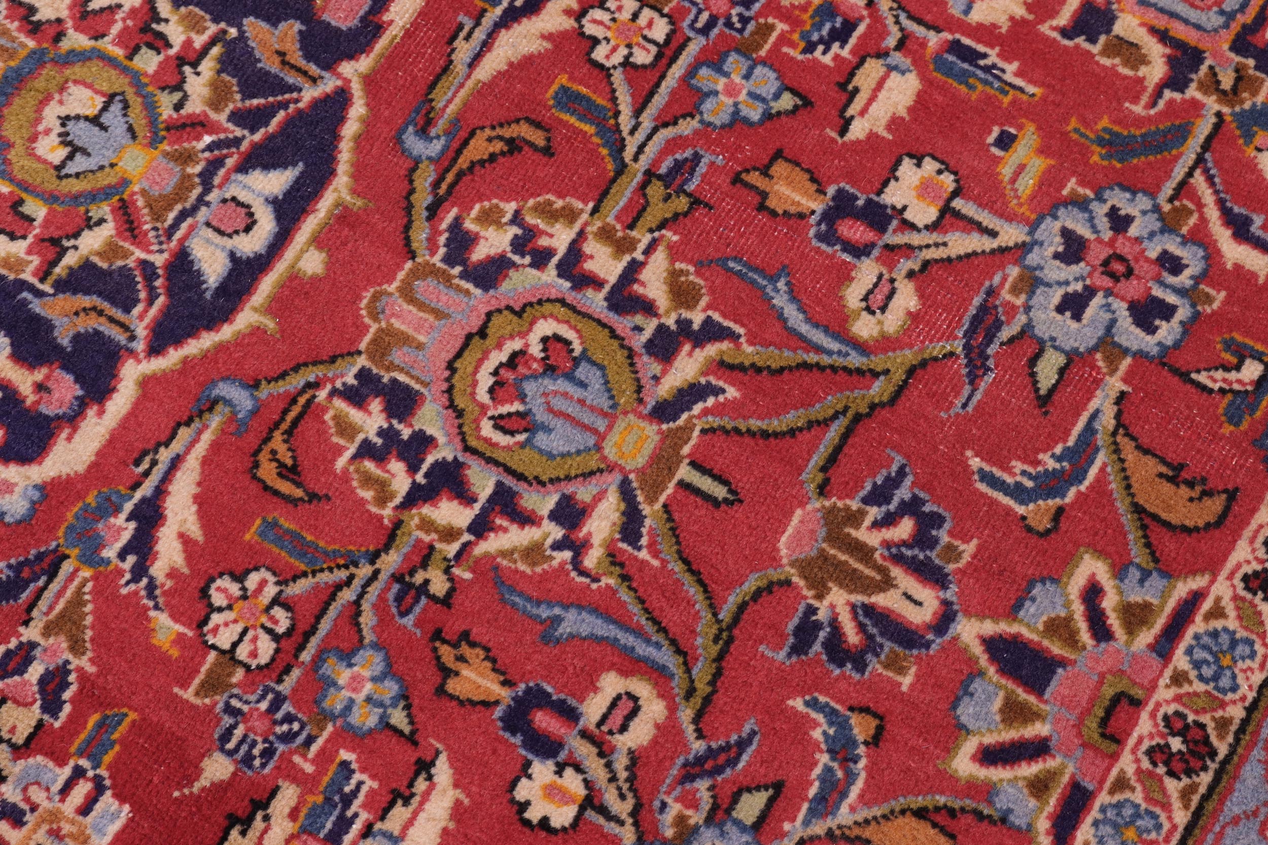 handmade Traditional Kashan Red Purple Hand Knotted RECTANGLE 100% WOOL area rug 8 x 12