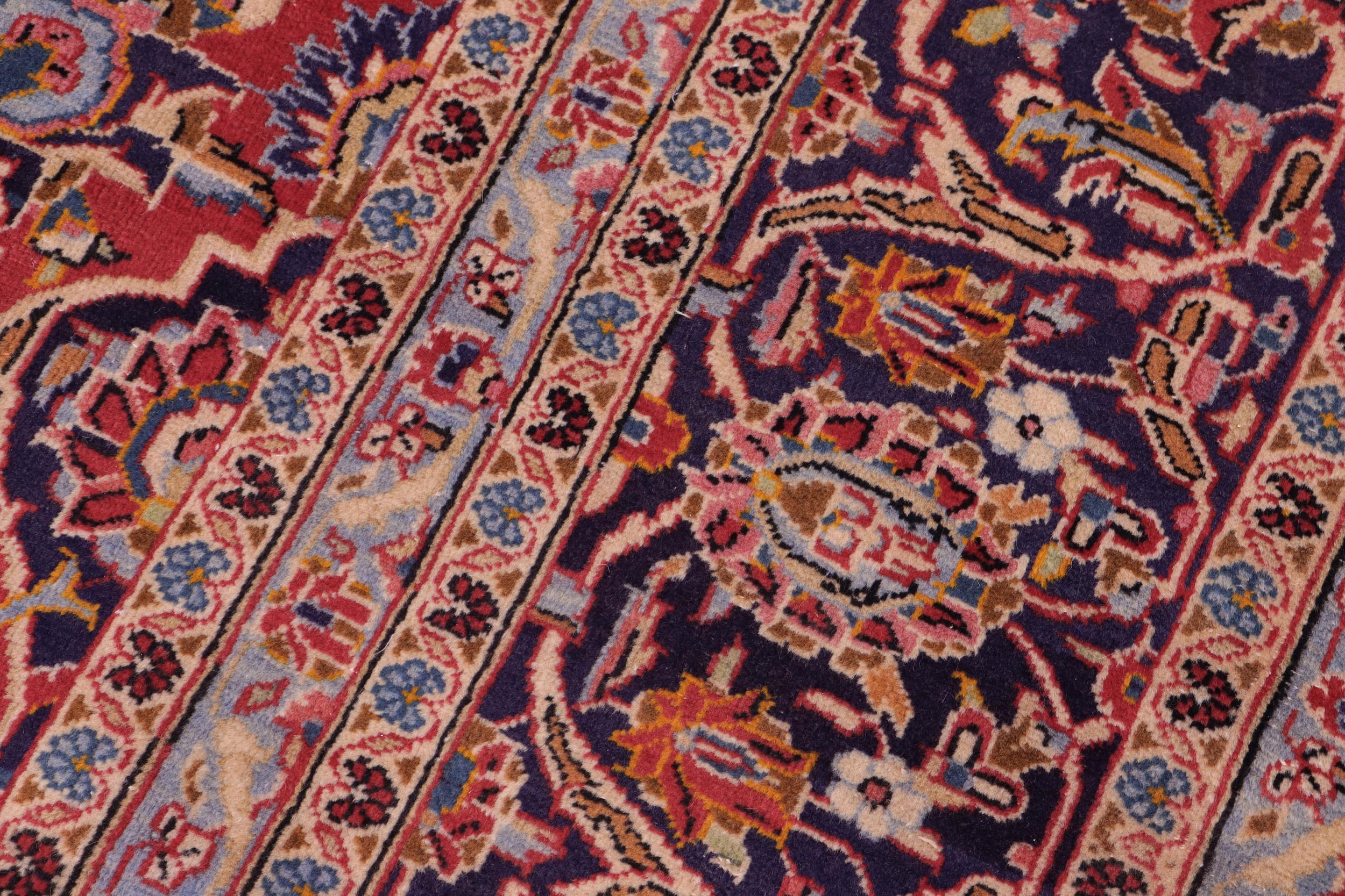 handmade Traditional Kashan Red Purple Hand Knotted RECTANGLE 100% WOOL area rug 8 x 12