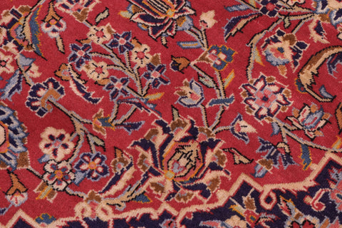 handmade Traditional Kashan Red Purple Hand Knotted RECTANGLE 100% WOOL area rug 8 x 12
