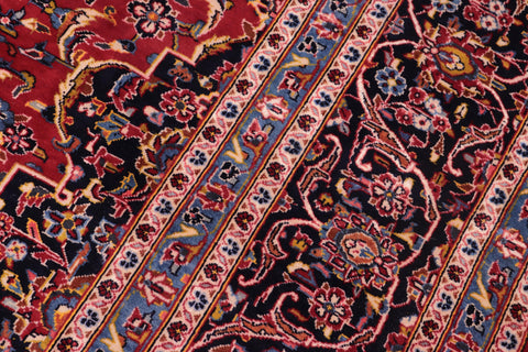 handmade Traditional Kashan Red Blue Hand Knotted RECTANGLE 100% WOOL area rug 8 x 12