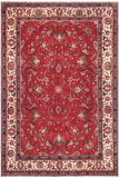 Vintage Antique Tabriz Chan Red/Beige Wool Rug - 8'10'' x 11'10''