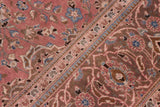 Traditional handmade Persian vintage distressed Pink Brown Hand Knotted RECTANGLE 100% WOOL area rug 8 x 12