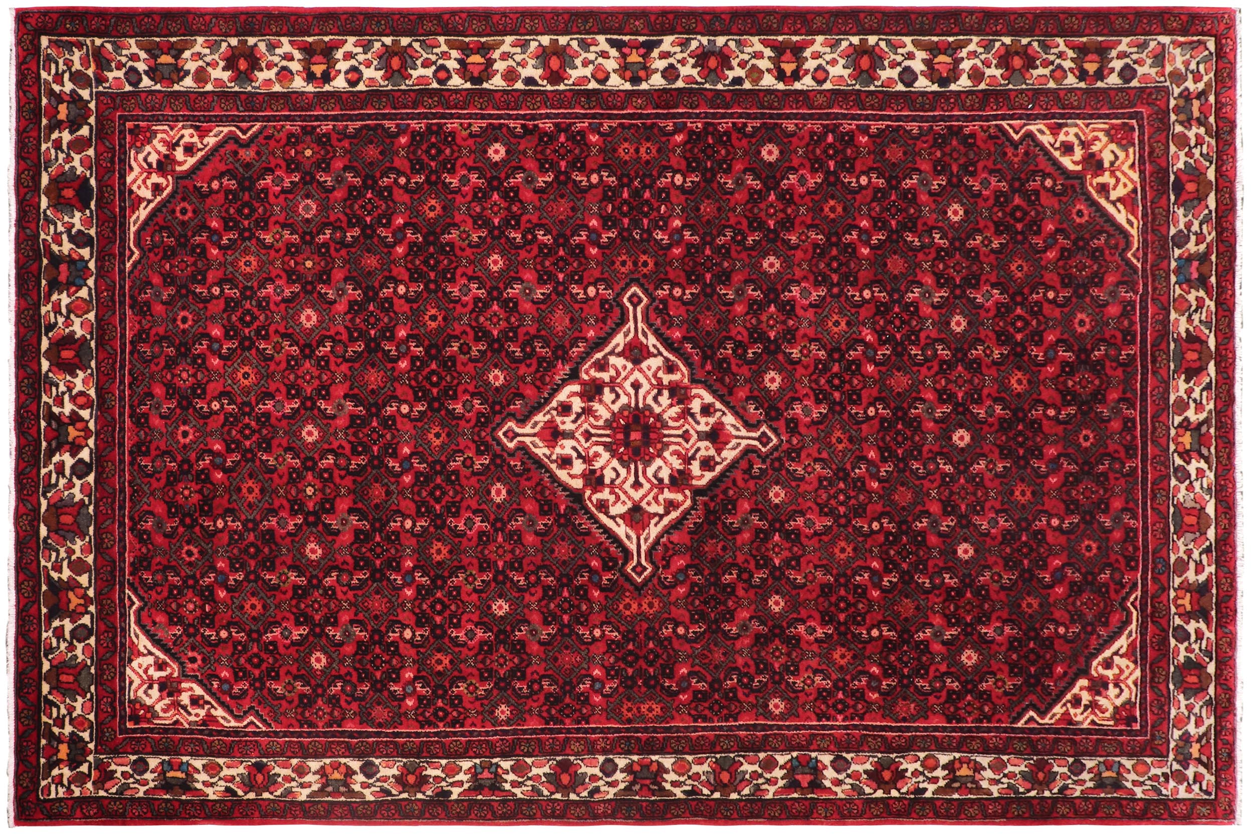 handmade Traditional Tabriz Red Beige Hand Knotted RECTANGLE 100% WOOL area rug 7 x 10