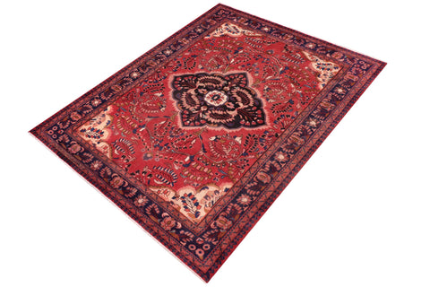 handmade Traditional Tabriz Red Blue Hand Knotted RECTANGLE 100% WOOL area rug 7 x 10