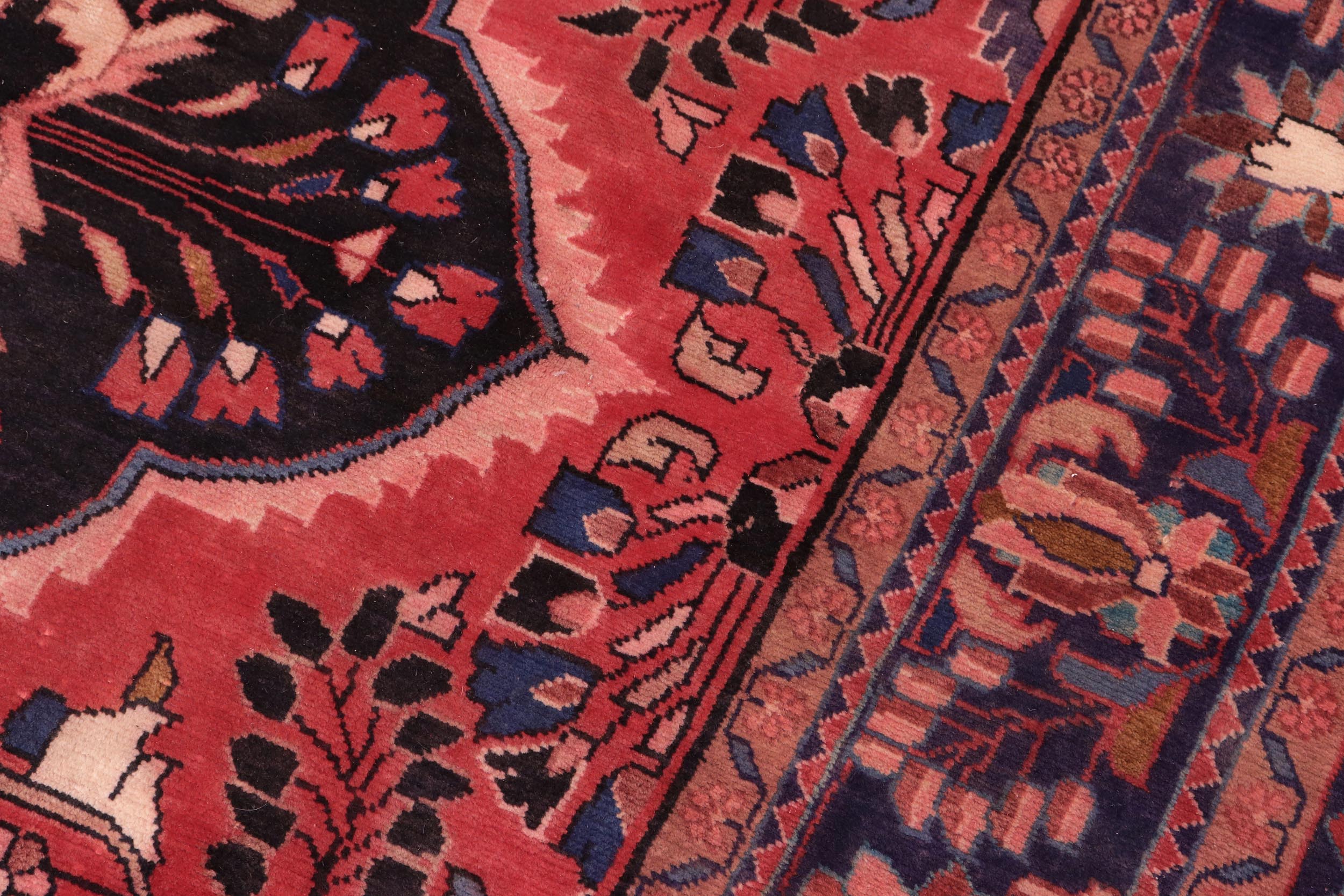 handmade Traditional Tabriz Red Blue Hand Knotted RECTANGLE 100% WOOL area rug 7 x 10