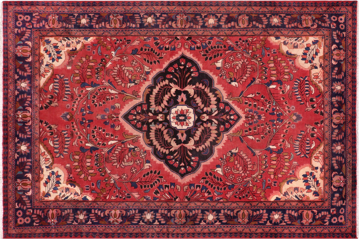 handmade Traditional Tabriz Red Blue Hand Knotted RECTANGLE 100% WOOL area rug 7 x 10