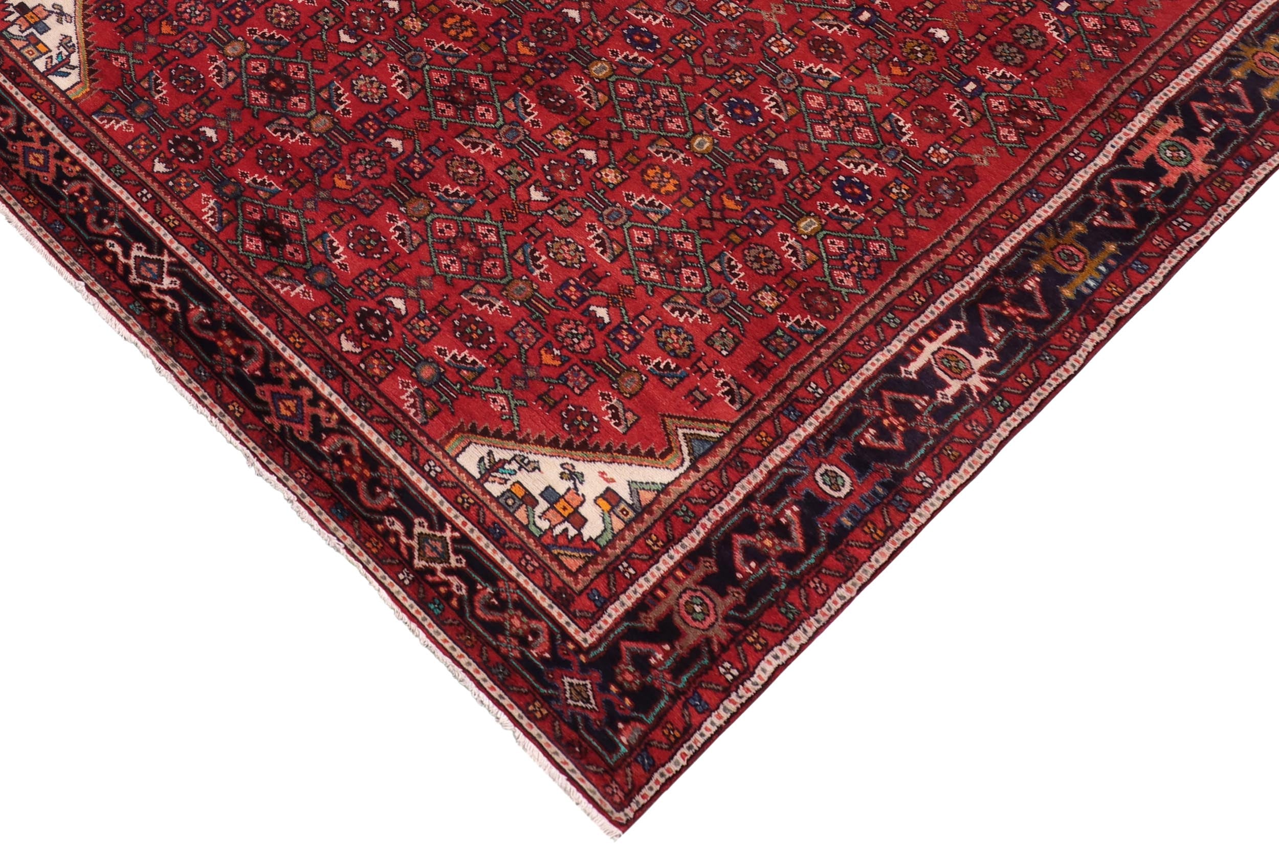 handmade Traditional Tabriz Red Blue Hand Knotted RECTANGLE 100% WOOL area rug 6 x 10
