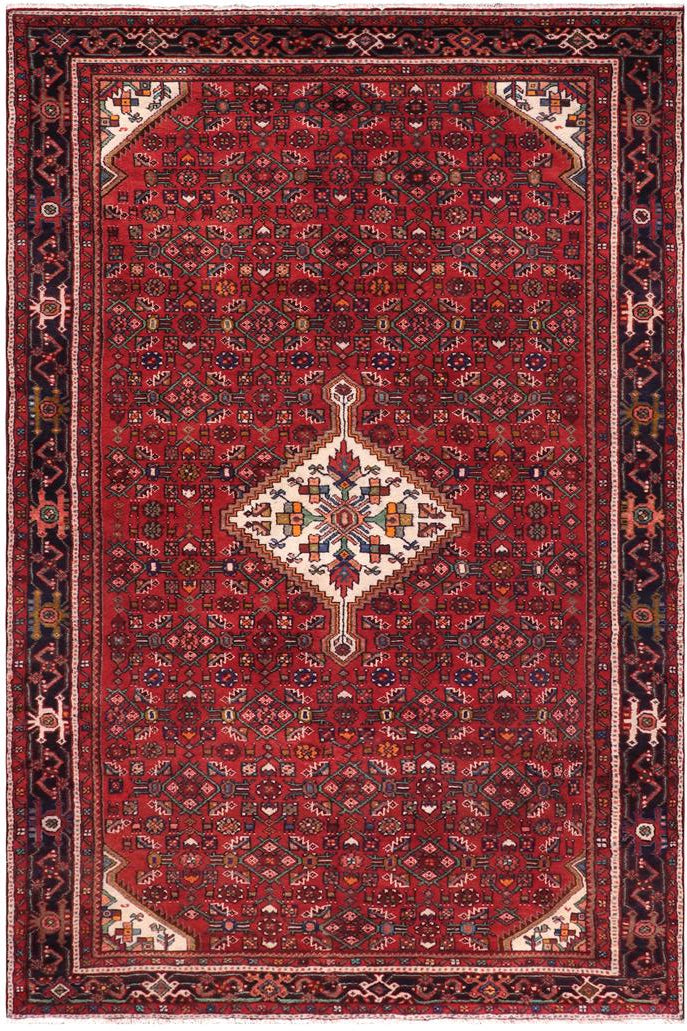 handmade Traditional Tabriz Red Blue Hand Knotted RECTANGLE 100% Wool Pile area rug 6x10