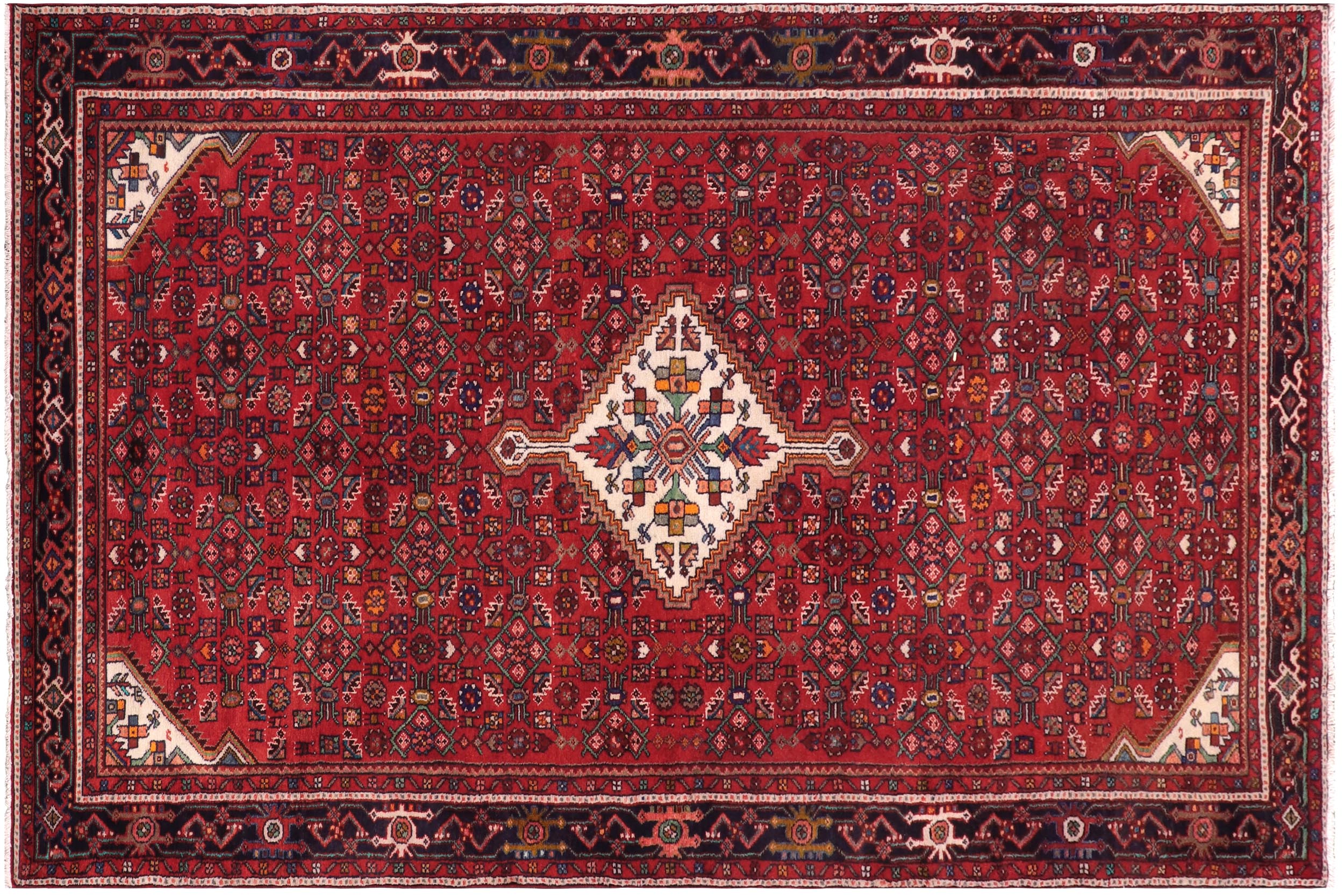 handmade Traditional Tabriz Red Blue Hand Knotted RECTANGLE 100% WOOL area rug 6 x 10