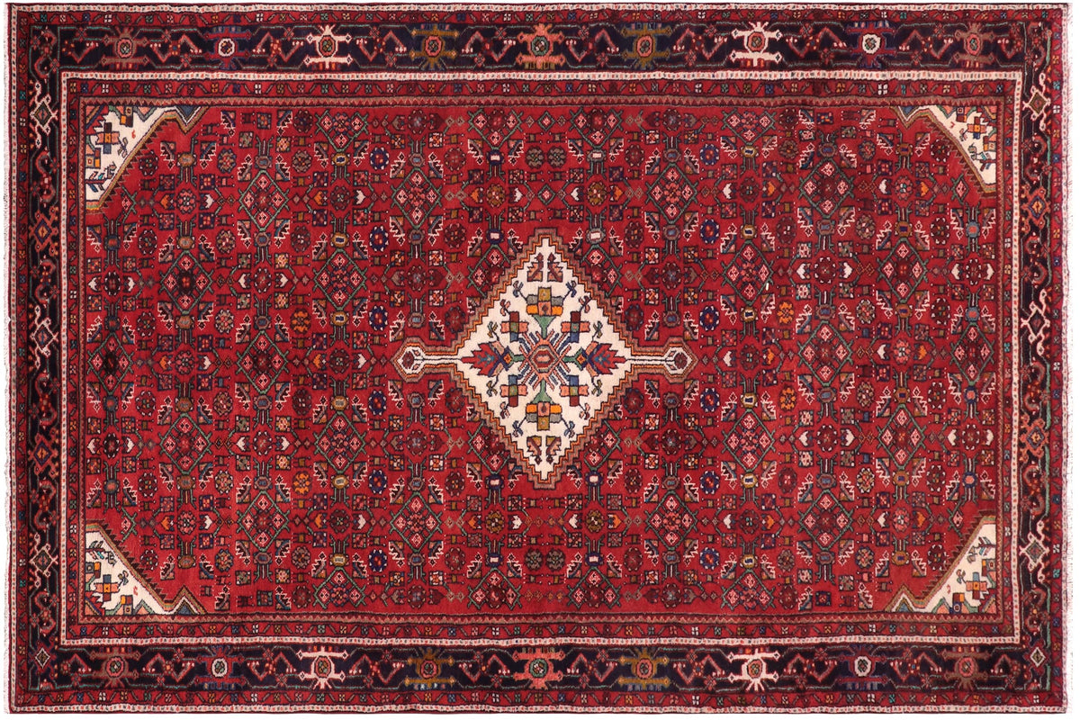 handmade Traditional Tabriz Red Blue Hand Knotted RECTANGLE 100% WOOL area rug 6 x 10