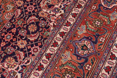 Traditional handmade Persian vintage distressed Mahi Purple Rust Hand Knotted RECTANGLE 100% WOOL area rug 10X13