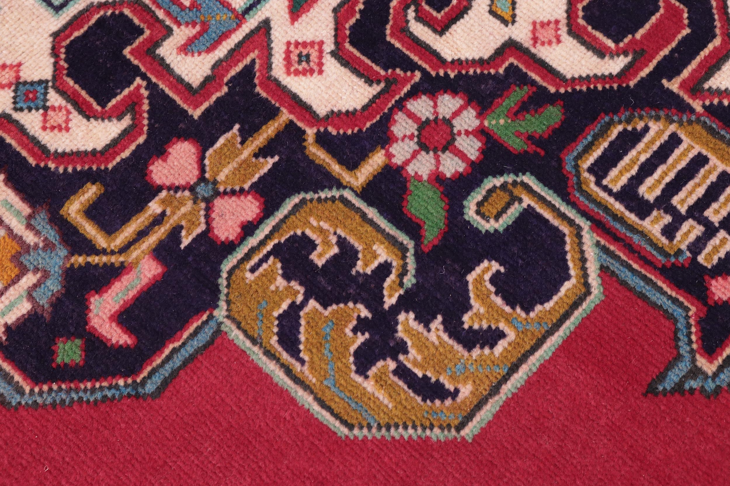 handmade Vintage Tabriz Red Purple Hand Knotted RECTANGLE 100% WOOL area rug 10' x 13'