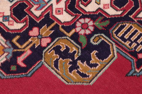 handmade Vintage Tabriz Red Purple Hand Knotted RECTANGLE 100% WOOL area rug 10' x 13'