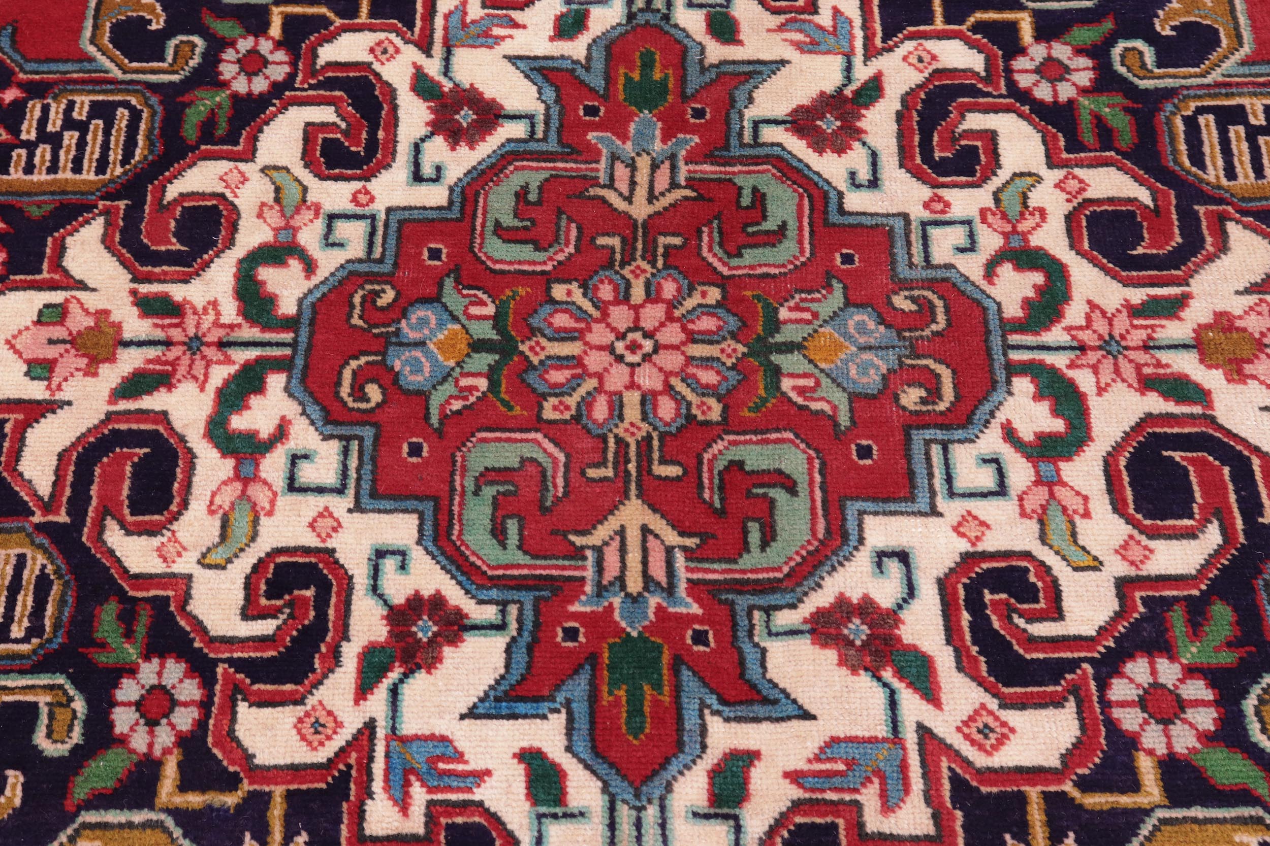 handmade Vintage Tabriz Red Purple Hand Knotted RECTANGLE 100% WOOL area rug 10' x 13'