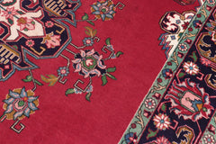 Traditional handmade Persian vintage distressed Red Purple Hand Knotted RECTANGLE 100% WOOL area rug 10X13