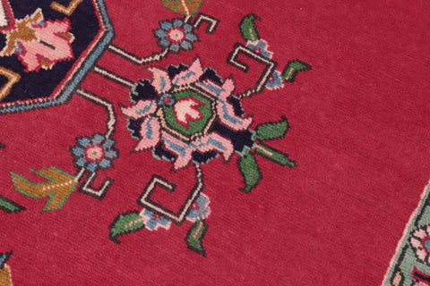 handmade Vintage Tabriz Red Purple Hand Knotted RECTANGLE 100% WOOL area rug 10' x 13'